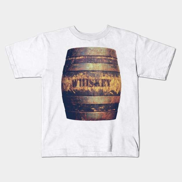 Rustic American Whiskey Barrel Kids T-Shirt by mrdoomits